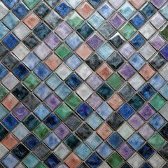 Vibrant small glass mosaic tiles creating a stunning design.