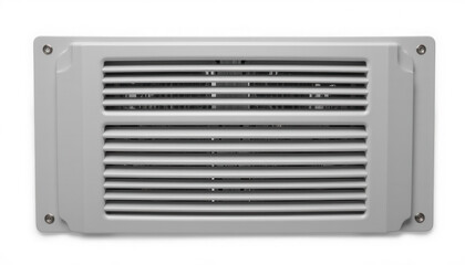Wall-mounted air conditioning unit with grilles in neutral color  