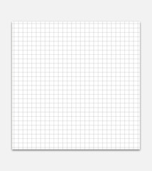 Blank squared sheet template without margins for notepad, notebook.