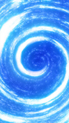 Swirling spiral of blue sparkling lights forming a luminous cosmic vortex
