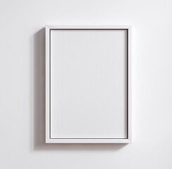 Framed floated canvas mockup close up,3d render