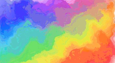 Vibrant Watercolor Rainbow Background Texture - EPS