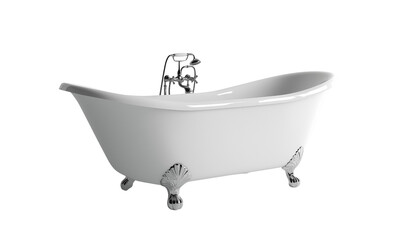 Elegant Bathtub Showcase Modern Bathroom Product Image Contemporary Setting Front View Luxury Home Design