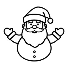 Santa Claus Outline Vector Design
