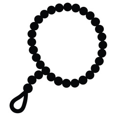 Obraz premium prayer beads mala vector icon