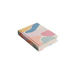 Stylish Pastel Abstract Notebook Mockup - Isolated on Black Background