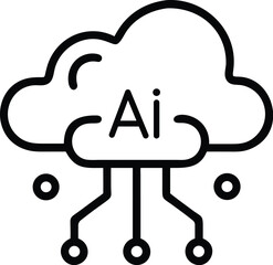 AI cloud icon design