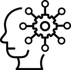 Obraz premium Machine learning icon design