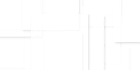 Modern Abstract white background design with layers of textured white transparent material in triangle and squares shapes. White color technology concept geometric line vector background.	