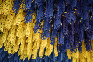 abstract background of yellow and blue color