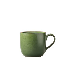 Rustic Green Ceramic Mug, Earthy Tone Coffee or Tea Cup