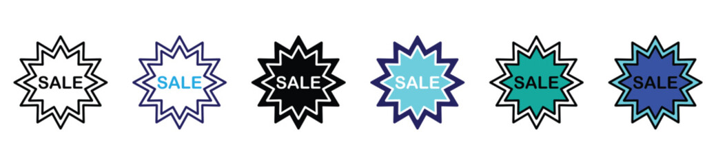 Sale Badge Icon Set, Discount and Promotion Label