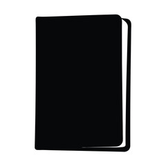 Fototapeta premium Silhouette vector illustration of a book for diverse design applications