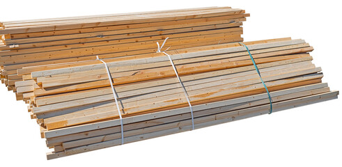 Wooden planks, lining, boards for construction works