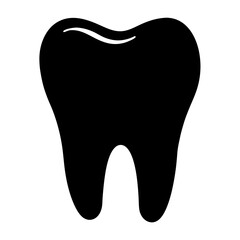 Silhouette vector of a tooth for dental health and medical designs