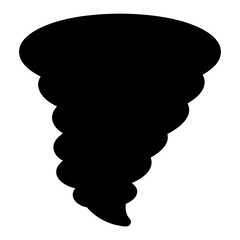 Powerful tornado silhouette vector art for dynamic weather designs