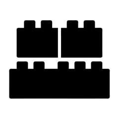 Silhouette vector design of interlocking building blocks for construction and play