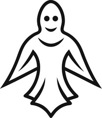 Spirit outline icon vector on white background 
