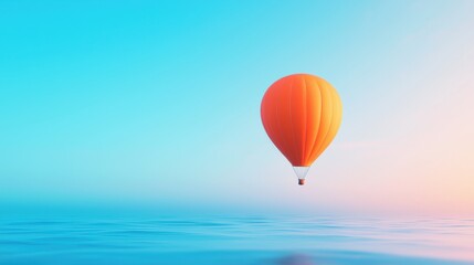 Fototapeta premium Flying Paraglider gliding smoothly over a scenic coastline with a panoramic view of the ocean.