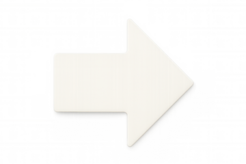 Simple white arrow pointing to the right on a transparent background, ideal for indicating direction or progress