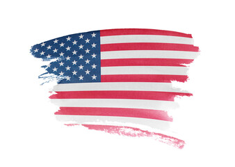 Grunge USA flag. American flag with grunge texture.