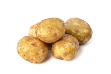 potatos isolated on white background close up