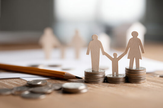 Family Savings and Financial Investment Planning with Coins

