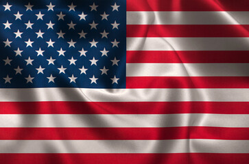 Naklejka premium USA flag, US waving flag, American natiolal flag
