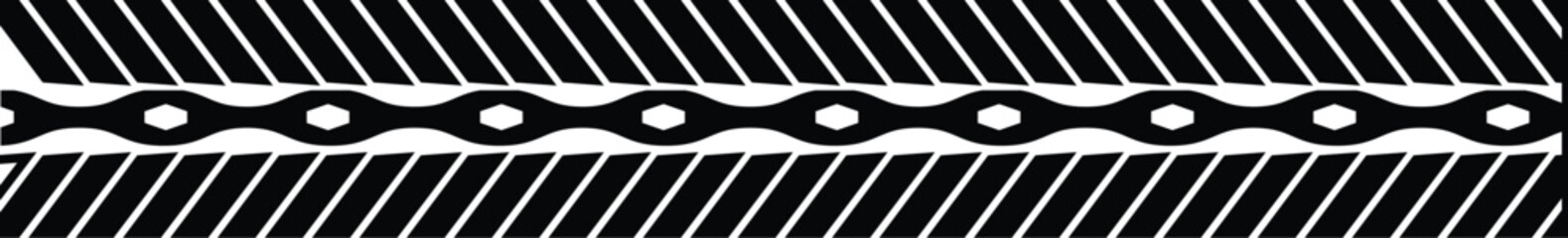 Tire tread pattern with chain link design symbolizing wheel texture, rubber grip, and automotive surface detail, transparent background