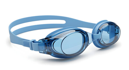  Sleek Blue Swim Goggles with Adjustable Silicone Strap — Waterproof Eye Protection for Swimming