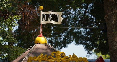 Popcorn logo. photo taken at the Summer Well festival in Buftea, Romania in August 2025.