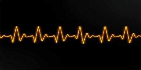 Obraz premium Healthy digital heart pulse monitor showing a medical cardiogram wave on a graph