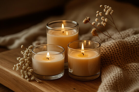 Elegant modern candles lighting homes with stylish festive Diwali décor