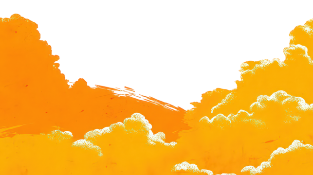 Abstract Orange and Yellow Cloud Formation