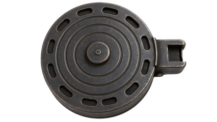 Transparent PNG of DP-28 Pan Magazine Top View