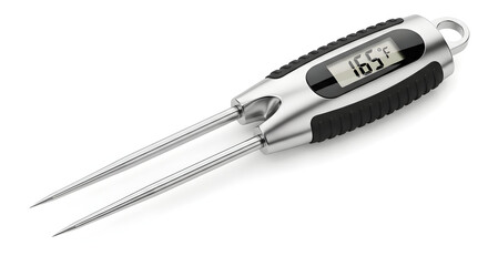 Digital Instant-Read Meat Thermometer with Dual Fork Probes and LCD Display