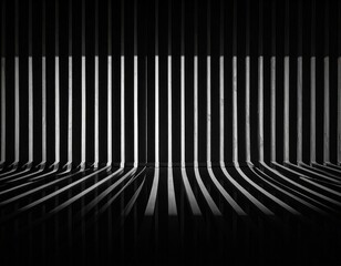 Black and White Abstract with Vertical and Horizontal Lines  on white background 