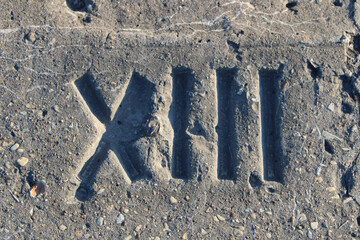 Roman Numarals in Pier at St Joeseph Michigan