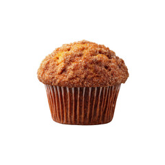 Delicious Crumb Topping Muffin on Black Background