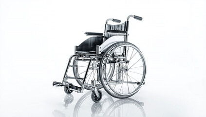 Fototapeta premium Wheelchair on White Background - Accessibility and Mobility Aid