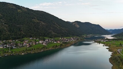 Gatschach am Wei&szlig;ensee in den Morgenstunden, K&auml;rnten 
