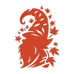 fall gnome vector silhouette clip art logo design illustration