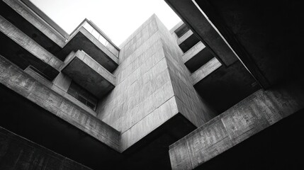 Modern concrete architecture detail