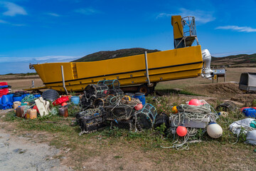 Fototapeta premium Views around bardsey Island off the Llyn Peninsula North Wales 