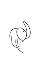 Obraz premium Simple rhino profile