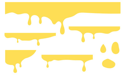 Honey or oil drop signs isolated on white background vector. 