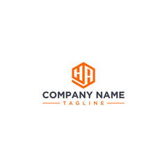 HA creative design outline of hexagon shape