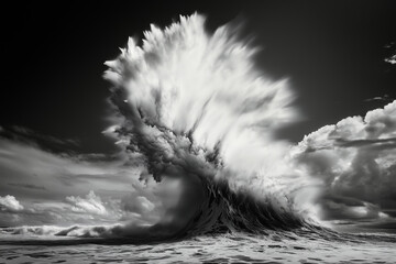 Water and wind - the interaction of wind and water, generated AI