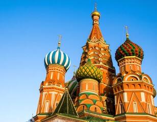 A vibrant view of St. Basil's Cathedral