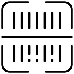 Barcode Scan outline mixed icon
